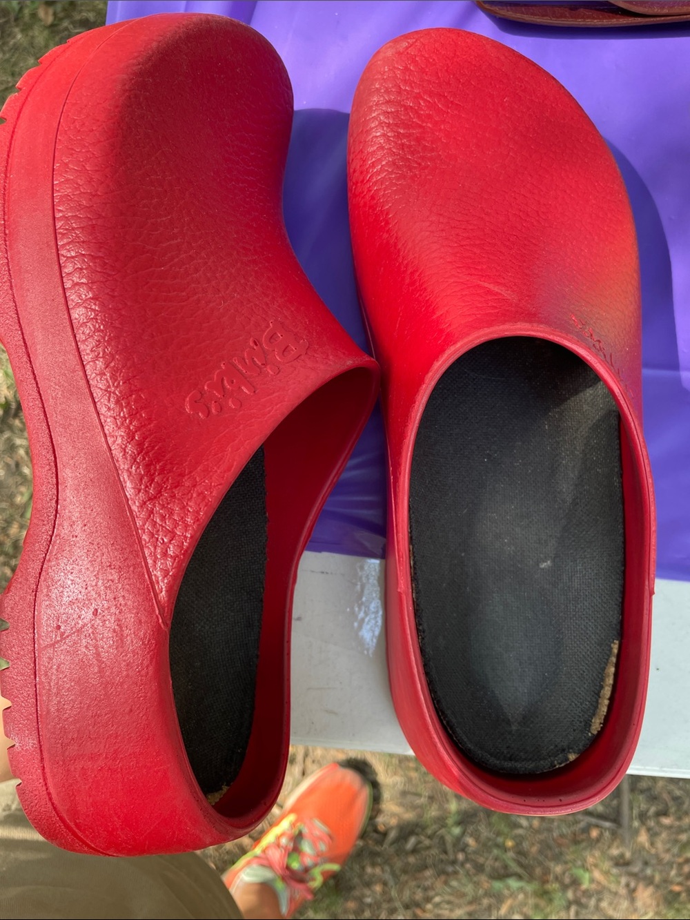 Birkenstock Red Slip-On Clogs for Women